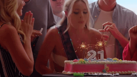 She Is Celebrating 21 St Birthday GIF