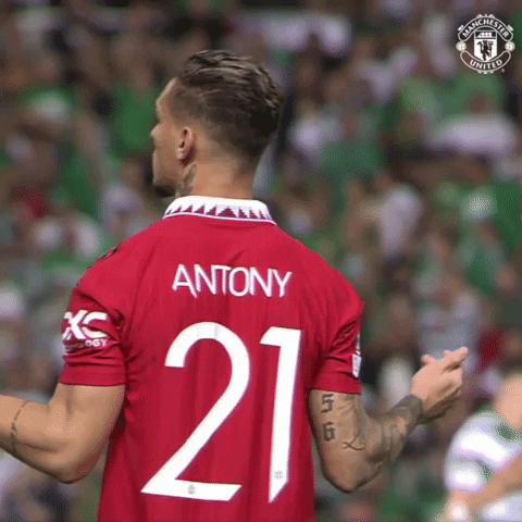 Brazilian Tiger Antony Jersey Number 21 GIF