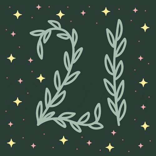 21 Number Art From Leaves GIF