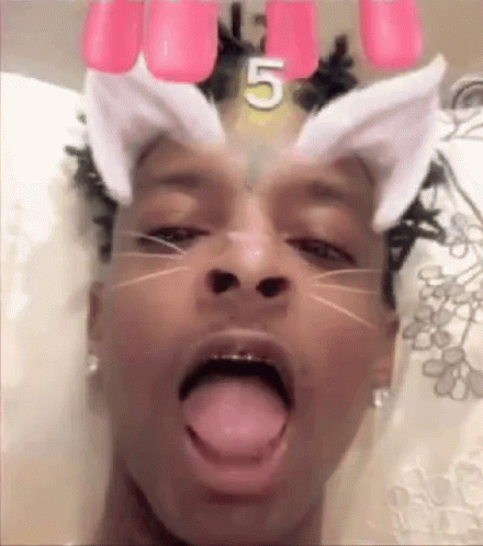 21 Savage Cat Filter GIF