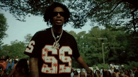 21 Savage In Peaches And Eggplants Music Video GIF