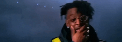 21 Savage Rapping On Eyeglasses GIF