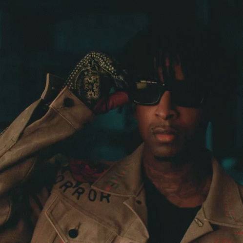 21 Savage Removing Sunglasses GIF