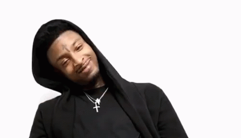 21 Savage Wearing Black Hoodie GIF