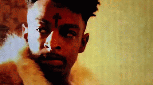 21 Savage Wearing Furry Coat GIF