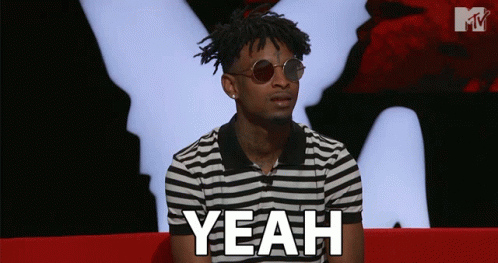 21 Savage Wearing Sunglasses Yeah GIF