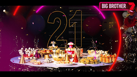 21st Birthday Desserts On Table Big Brother GIF