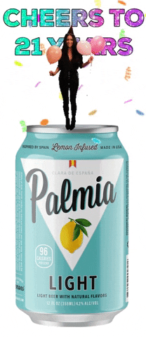 21st Birthday Palmia Light Can Woman Dancing GIF