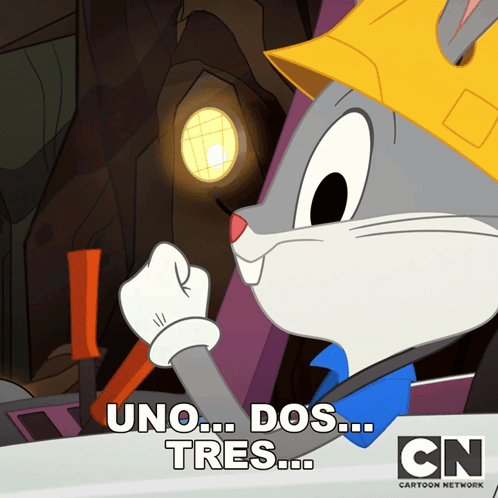 3 Bugs Bunny Counting Spanish GIF