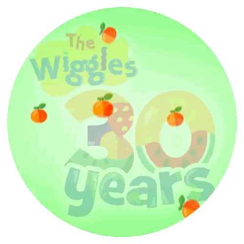 30 Years Green Circle with Fruits