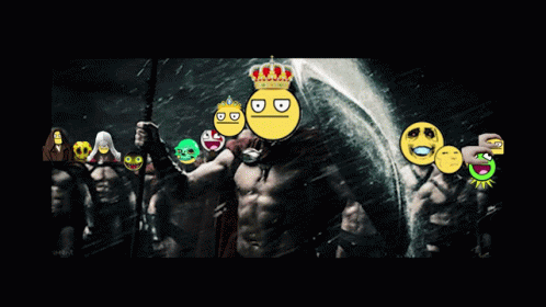 300 The Emoji Edited Faces Of Spartans GIF