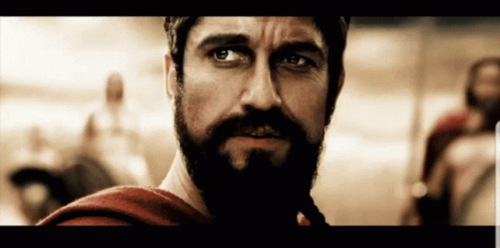300 Leonidas Serious Face GIF