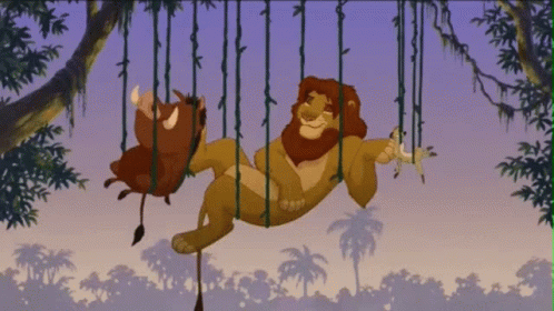 The Lion King Simba Timon And Pumbaa Relaxing GIF