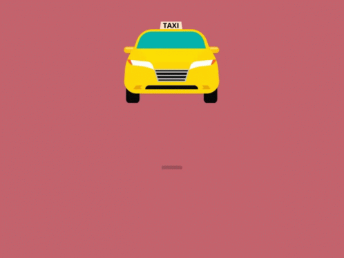 360 Degree View Of Animated Taxi GIF