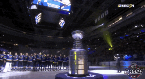 360 View Of Stanley Cup On Ice GIF