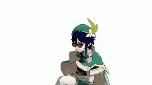 3D Anime Character Wearing Sunglasses and Hat With Feather
