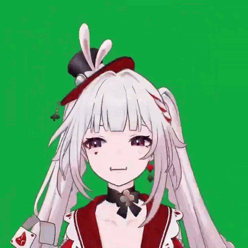 3D Anime Girl With Hat and Earrings Holding Gun