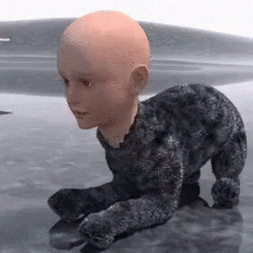3D Baby Crawling GIF