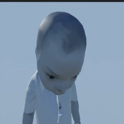 3D Baby With Large Head