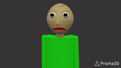 3D Cartoon Character With Prisma3D Logo