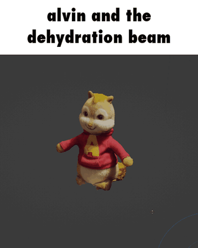 3D Chipmunk Alvin And The Dehydration Beam GIF