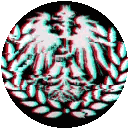 3D Circle With Eagle and Laurel Wreath