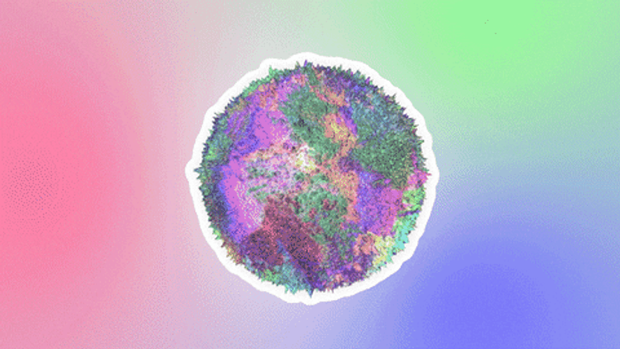 3d Colorful Molecule Loop GIF
