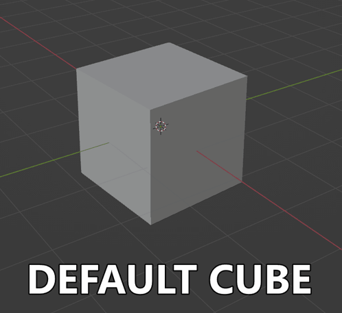 3D Cube Saying Default Cube GIF