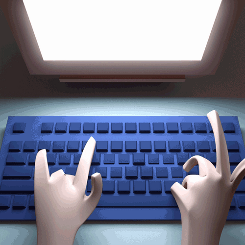 3d Fast Keyboard Typing GIF