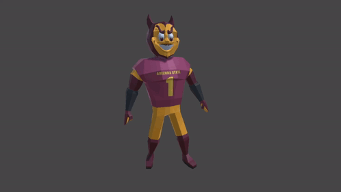 3D Football Player With Number 1