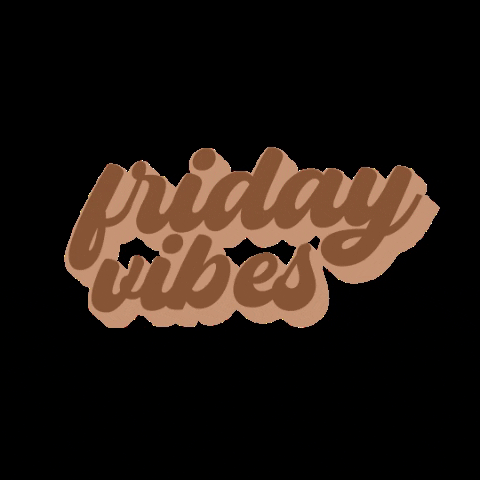 3d Friday Vibes Text GIF