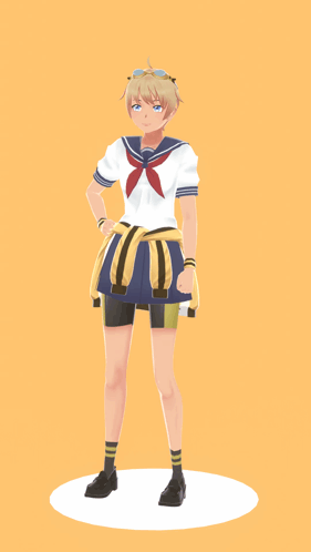 3D Girl in Sailor Suit