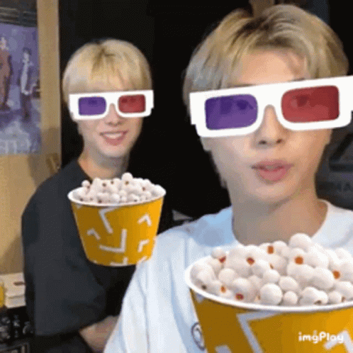 3d Glasses Popcorn Ready Filter GIF