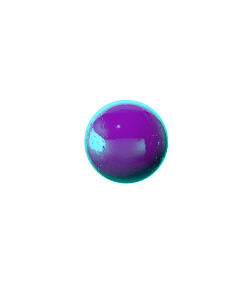 3d Glitch Purple Green Ball GIF