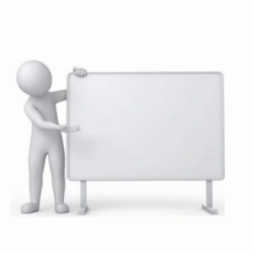 3D Man Holding White Board Saying Bobo