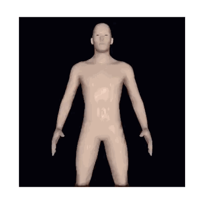 3D Man with Arms Outstretched
