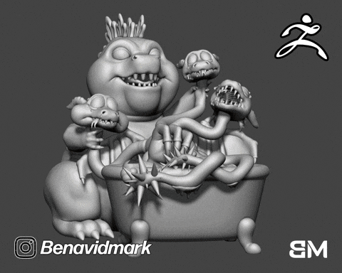 3d Printing Dinosaur Monster Cartoons GIF