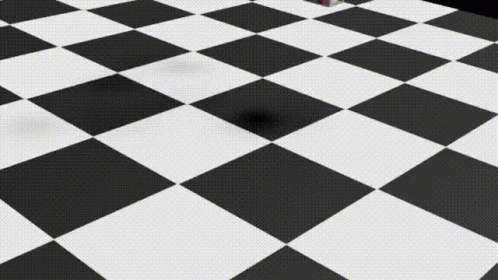 3d Rolling Dice Checkered Board GIF