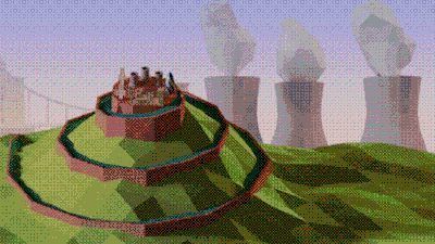 3d Spiral Gate Fence Illusion GIF