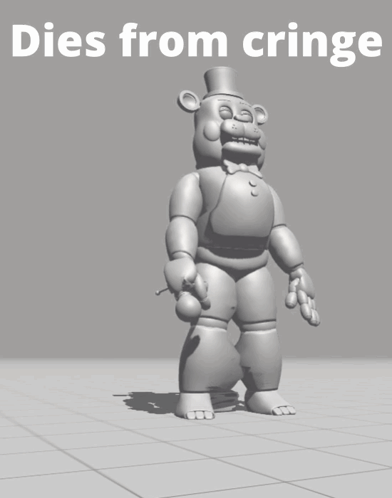 3D Teddy Bear Dies From Cringe GIF