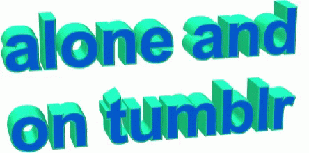 3D Text Saying Alone