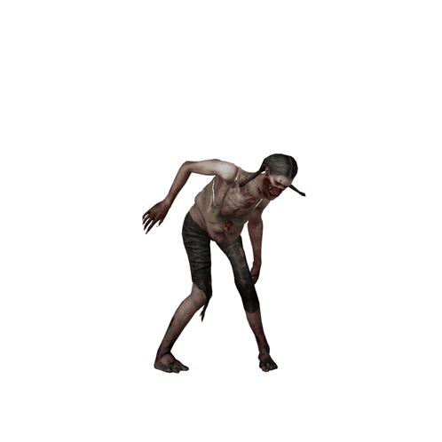 3D Zombie With Huge Head