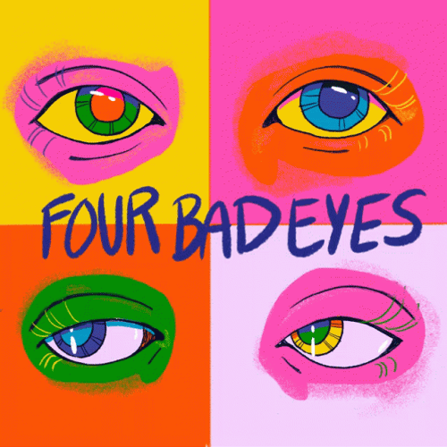 4 Colorful Bad Eyes GIF