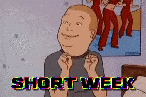 4 Day Weekend Excited Short Week GIF