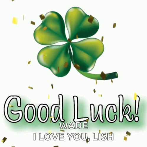 4 Leaf Clover Good Luck Confetti GIF