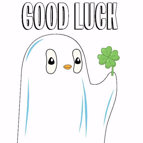 4 Leaf Clover Good Luck Ghost GIF