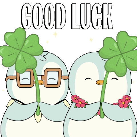 4 Leaf Clover Penguin Charms GIF