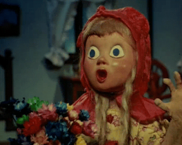 40s Red Riding Hood Doll GIF