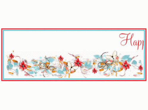 Happy 40th Birthday To You Sparkling Flowers GIF