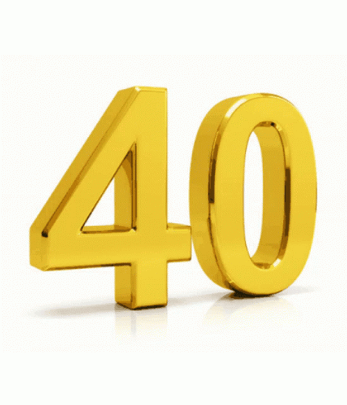 40Th Birthday In Different Styles And Lettering GIF
